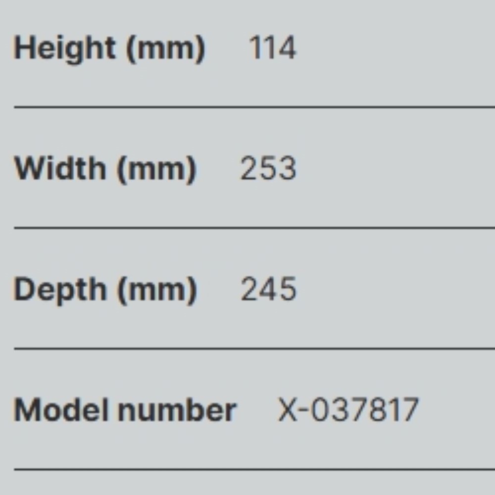 dimensions