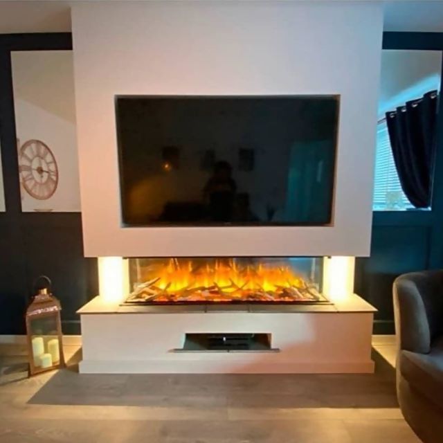 Installation our customer did of our Flamerite Fires Glazer 1500 electric fire