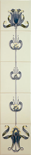 Tulip Blue Ivory Tile Set