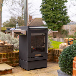 BBQube 2 Wheel Base BBQ & Wood Burning Stove