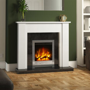 Be Modern Elda Marble Electric Fireplace Suite