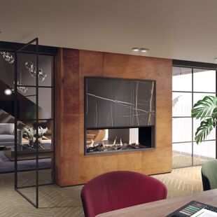 DRU Metro 130XT Tunnel Eco Wave Balanced Flue Gas Fire