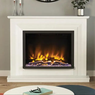 Elgin & Hall Pryzm Cabrina Marble Electric Fireplace Suite