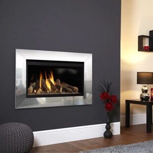 Flavel Rocco Black Interior HE Hole in the Wall Gas fire