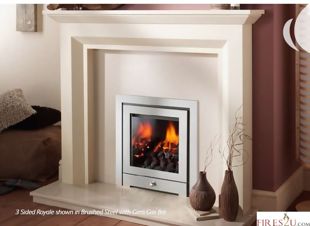 Crystal Royale 3 sided Gem gas fire